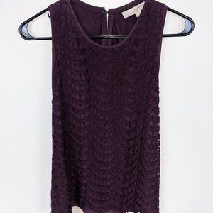 Small purple LOFT Blouse - great business attire!